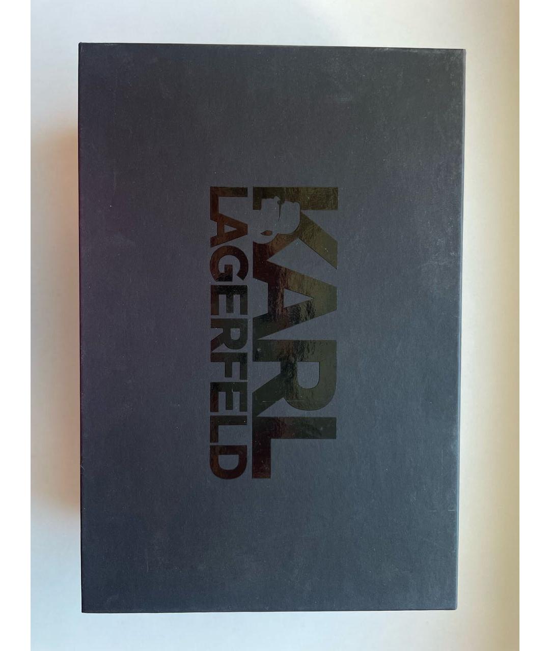 KARL LAGERFELD Черные брогги и оксфорды из лакированной кожи, фото 7