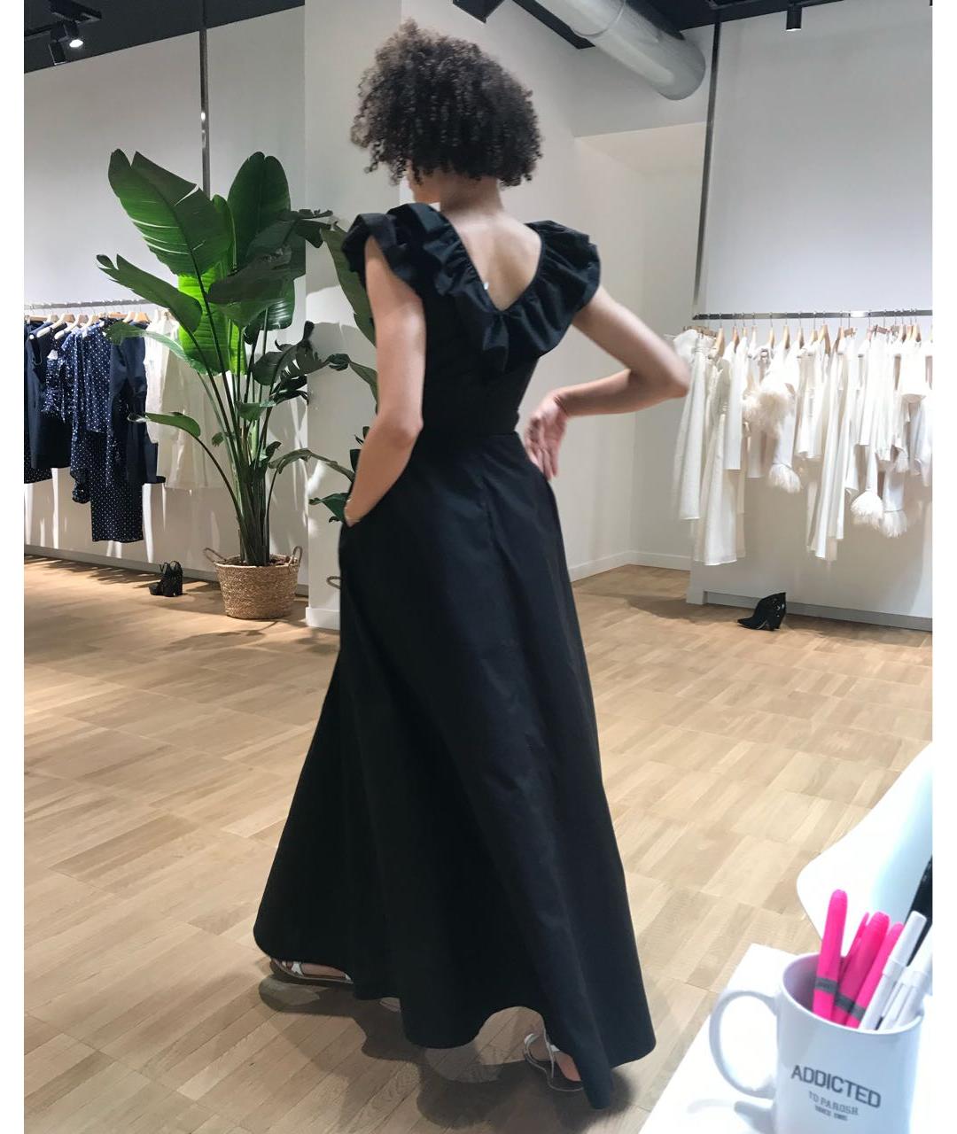 P.A.R.O.S.H. Черное хлопковое коктейльное платье, фото 5