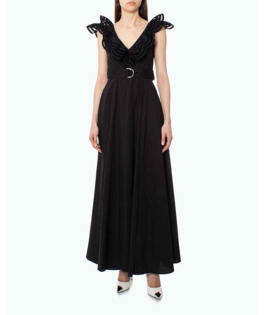 P.A.R.O.S.H. Черное хлопковое коктейльное платье, фото 2