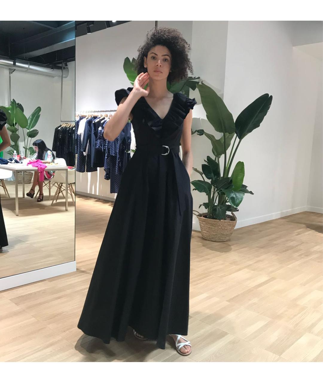 P.A.R.O.S.H. Черное хлопковое коктейльное платье, фото 4