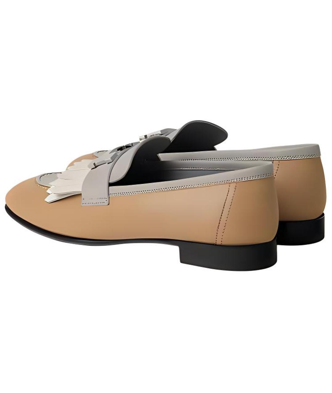 HERMES Коричневые лоферы, фото 3