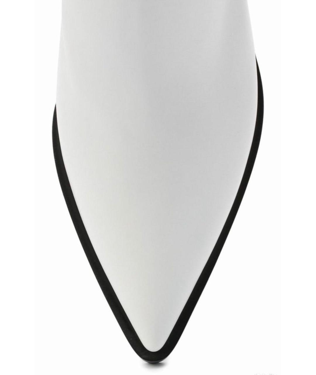 GIANVITO ROSSI Белые кожаные ботильоны, фото 6