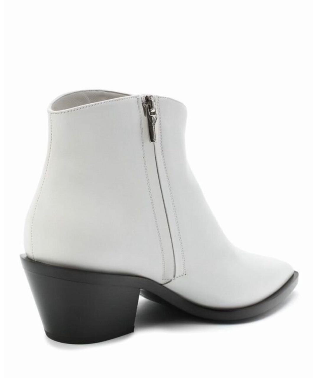 GIANVITO ROSSI Белые кожаные ботильоны, фото 5
