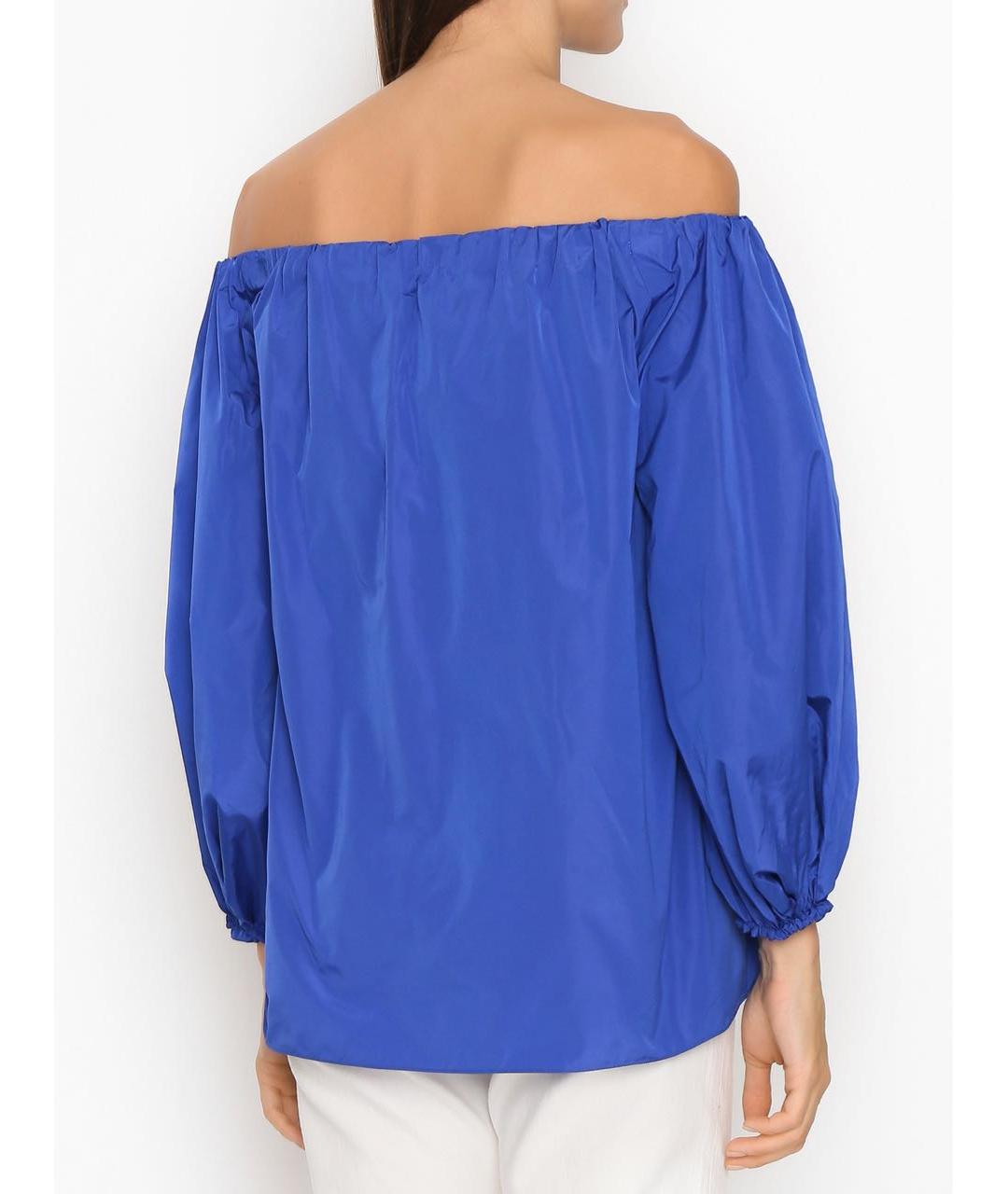 MAX MARA STUDIO Синяя полиэстеровая блузы, фото 2