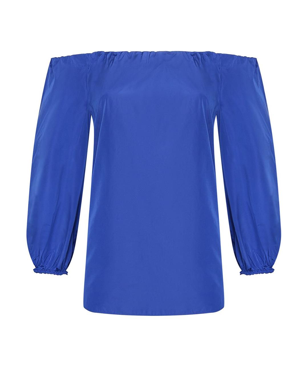 MAX MARA STUDIO Синяя полиэстеровая блузы, фото 9