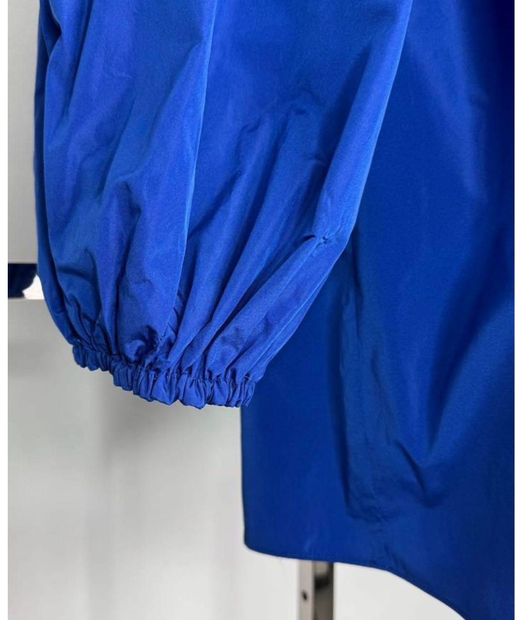 MAX MARA STUDIO Синяя полиэстеровая блузы, фото 7