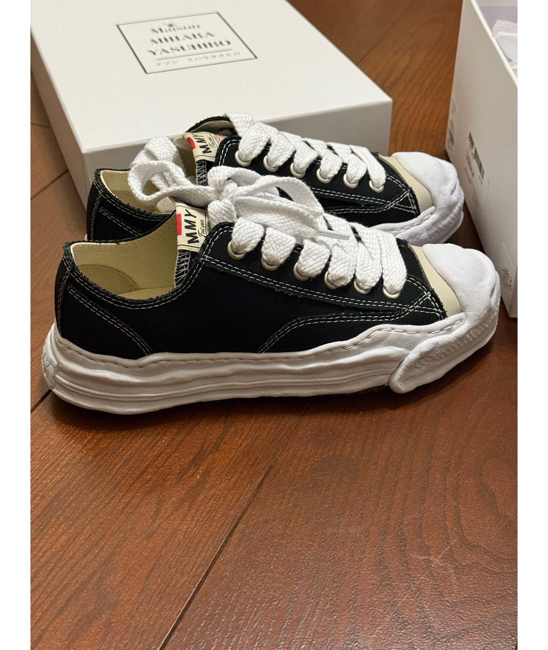 MAISON MIHARA YASUHIRO Черные текстильные кеды, фото 5
