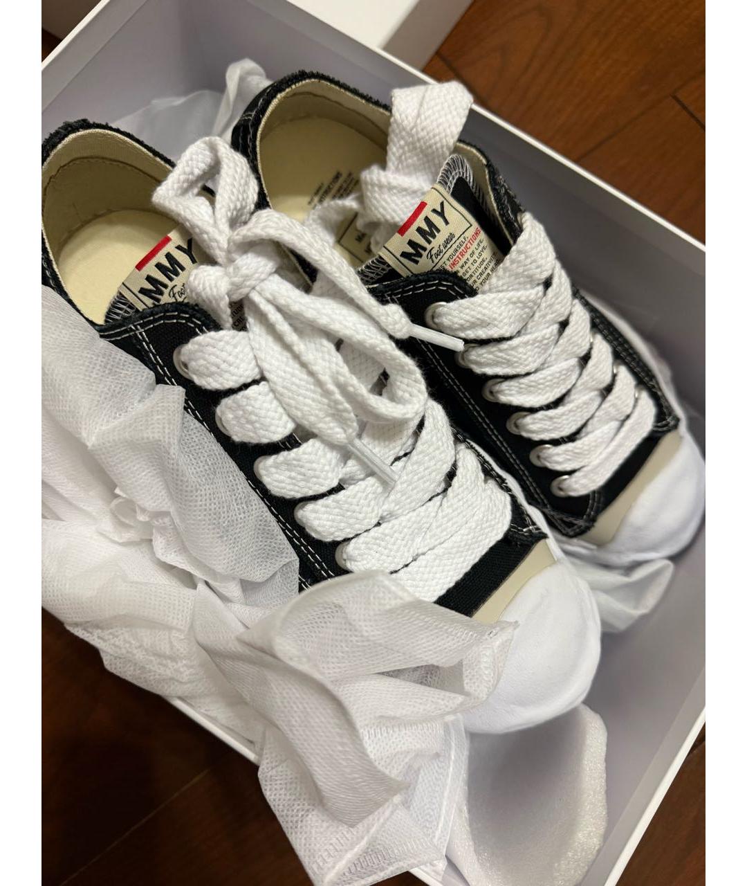 MAISON MIHARA YASUHIRO Черные текстильные кеды, фото 4