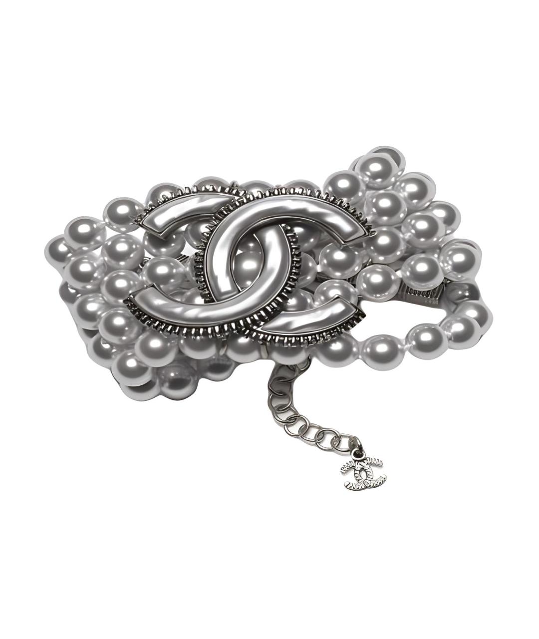 CHANEL Серебрянный металлический браслет, фото 2