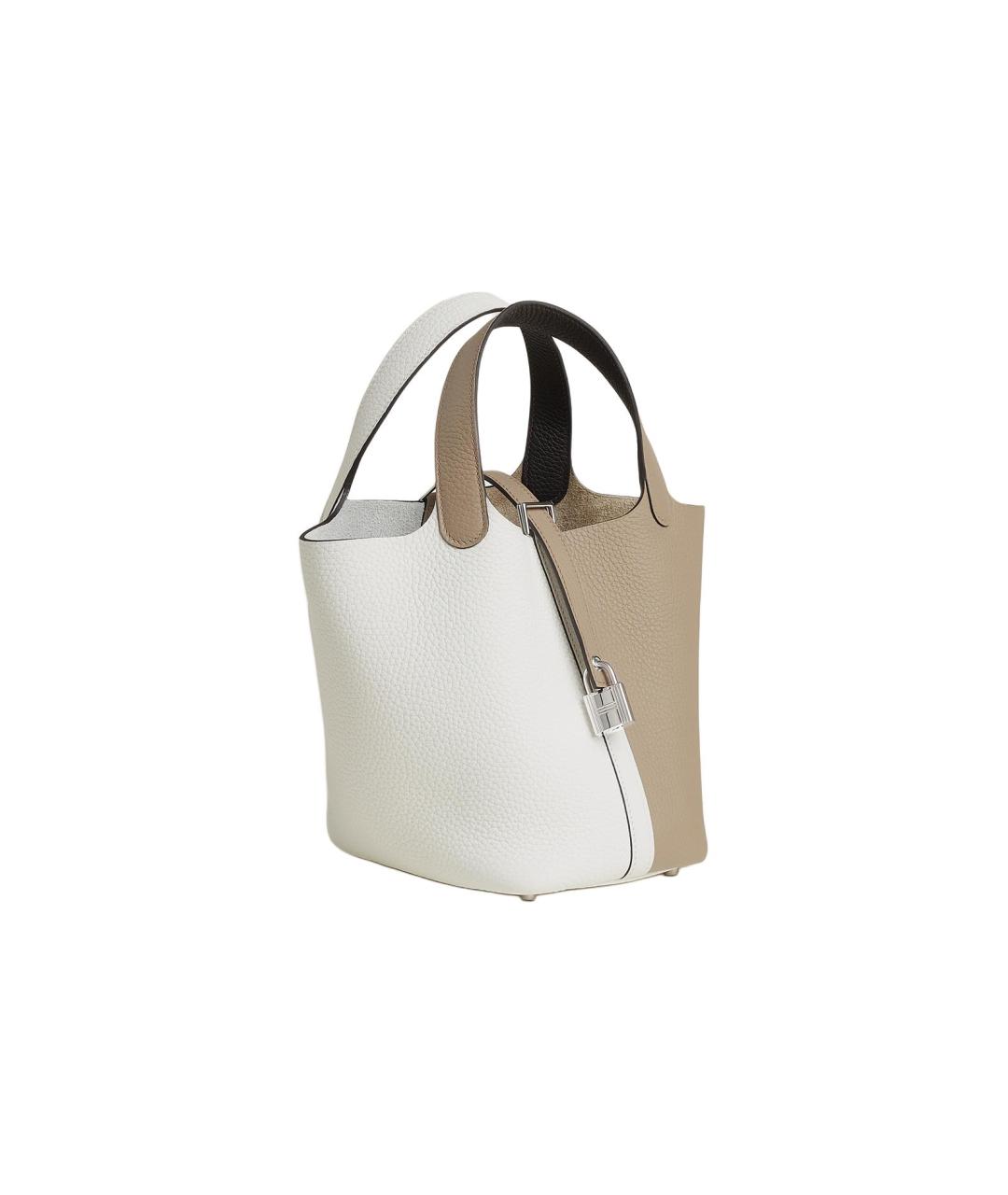 HERMES Бежевая кожаная сумка через плечо, фото 2