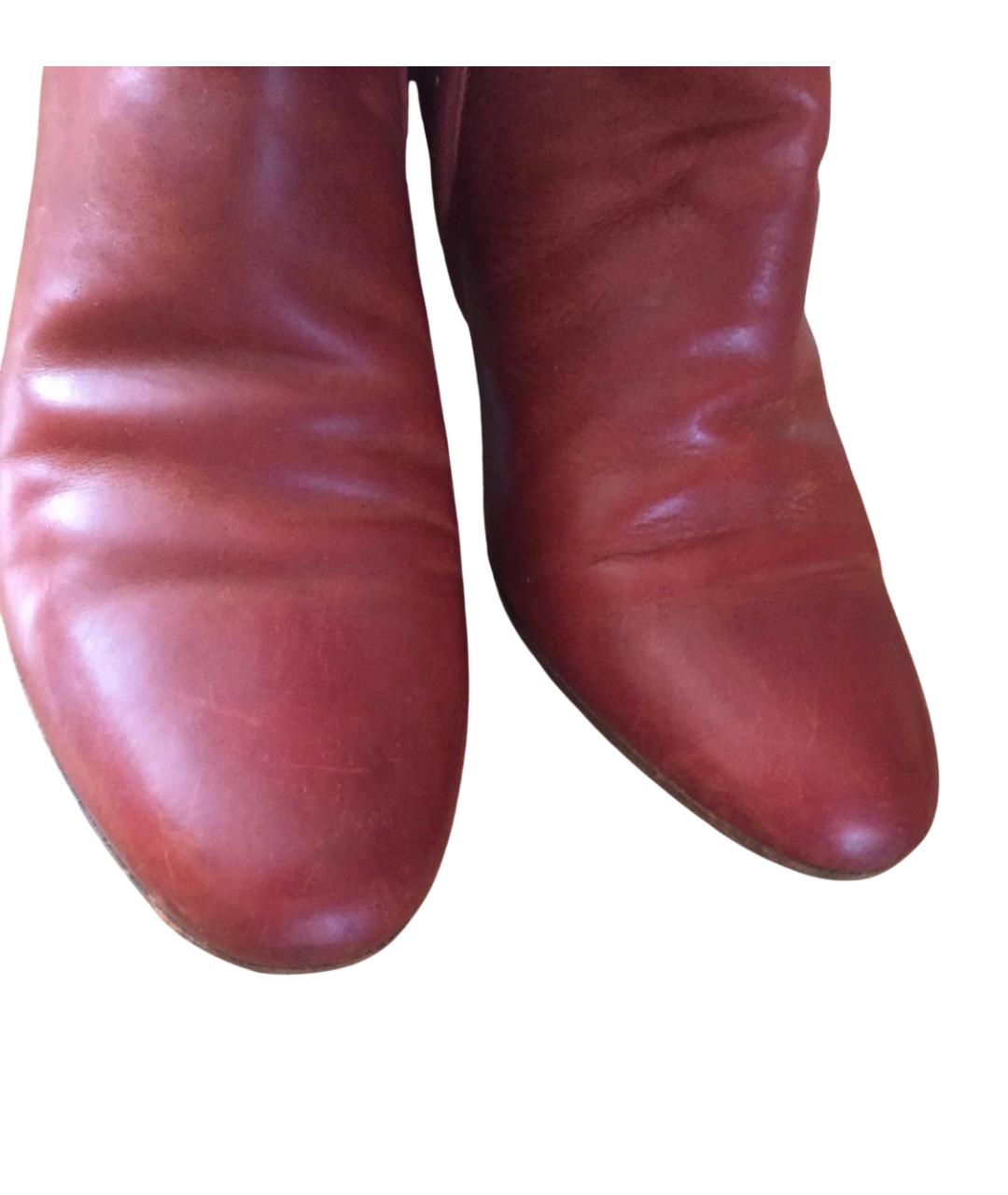 MAISON MARGIELA Красные кожаные сапоги, фото 4