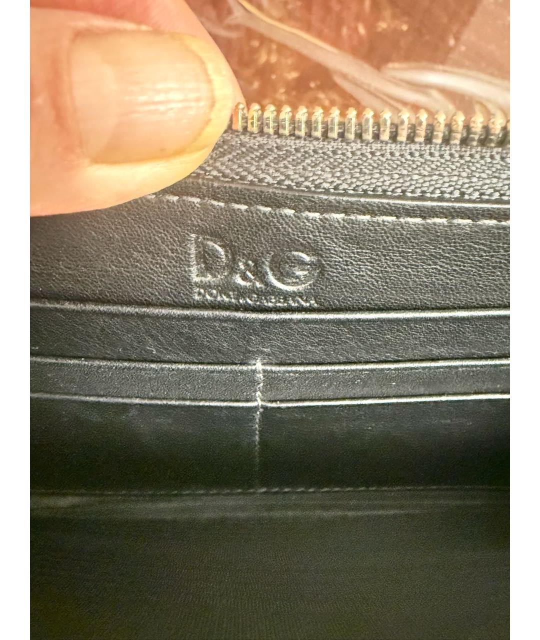 DOLCE&GABBANA Черная кожаная сумка тоут, фото 2