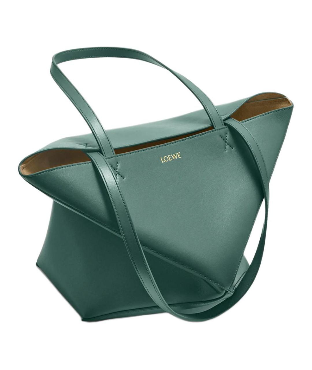 LOEWE Зеленая кожаная сумка через плечо, фото 4