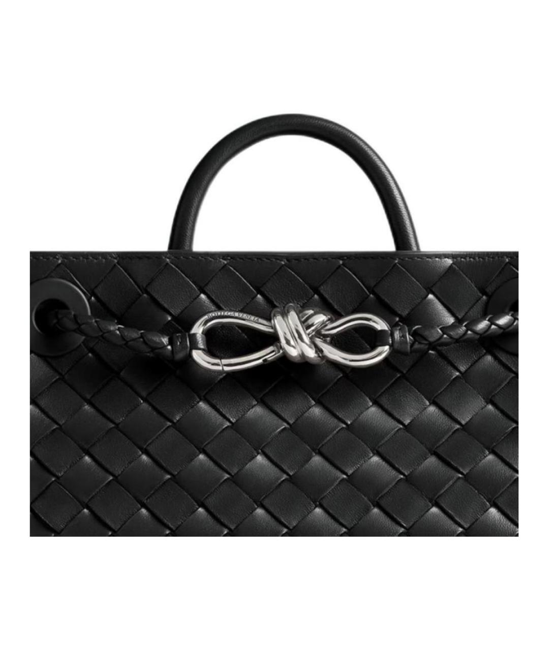 BOTTEGA VENETA Черная кожаная сумка через плечо, фото 5