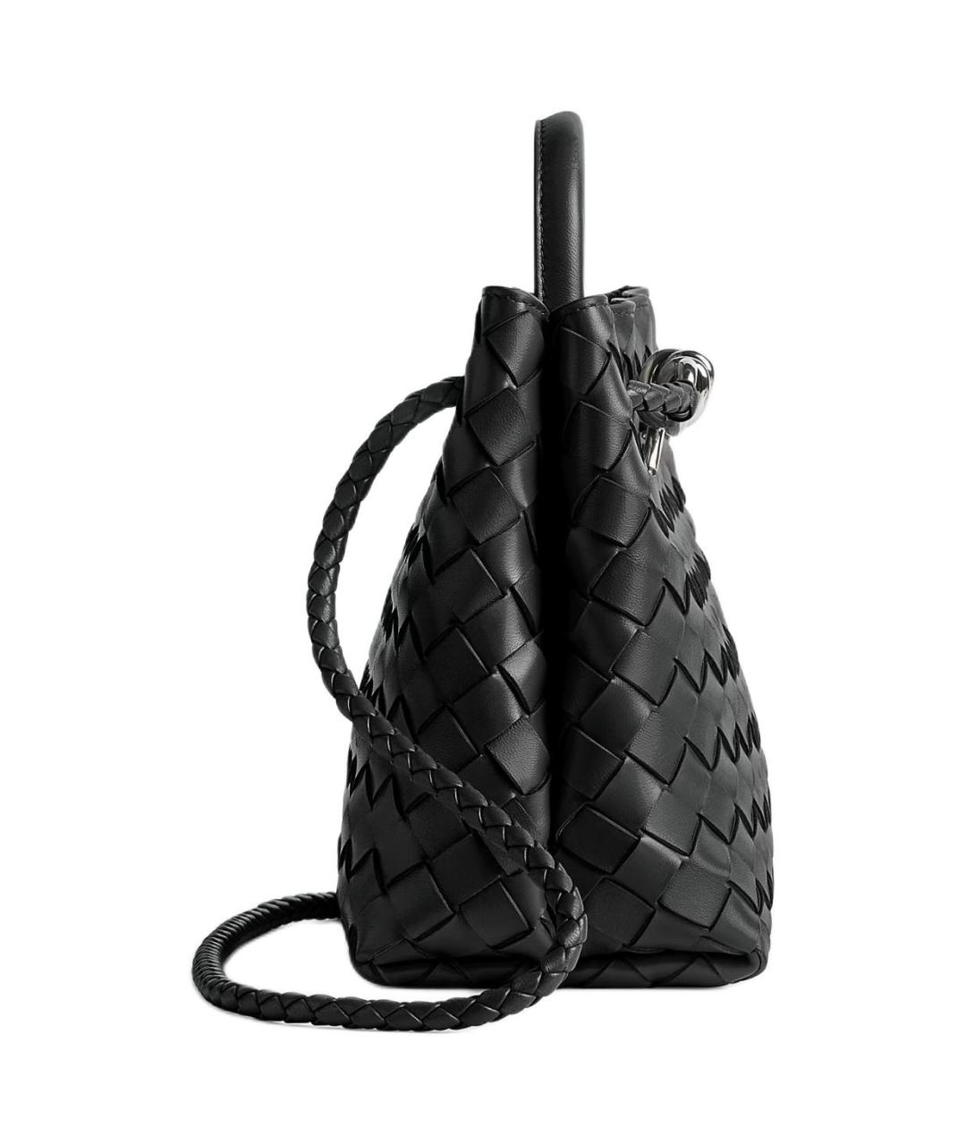 BOTTEGA VENETA Черная кожаная сумка через плечо, фото 2