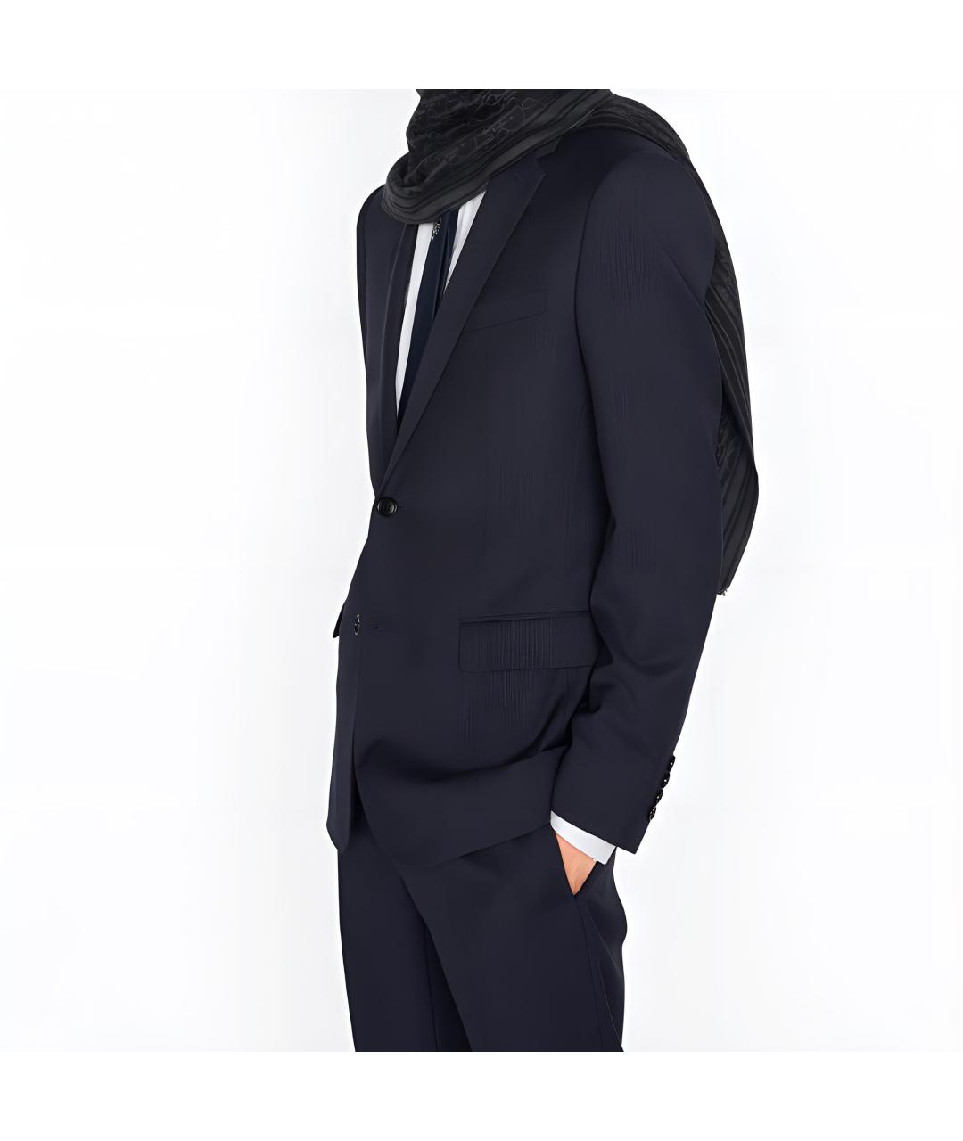 CHRISTIAN DIOR Черный кашемировый шарф, фото 4