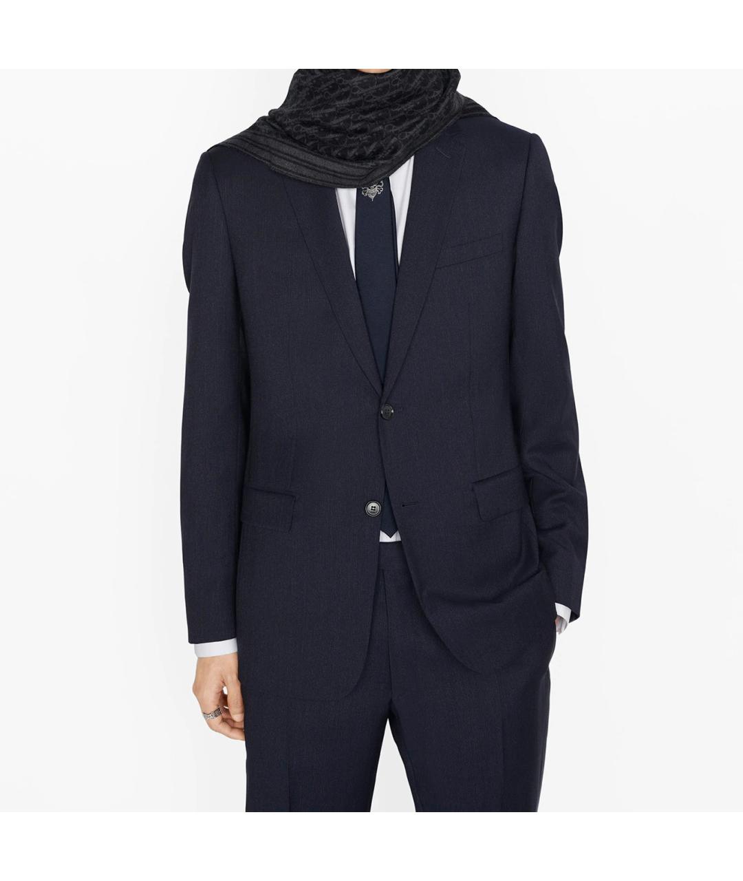 CHRISTIAN DIOR Черный кашемировый шарф, фото 2