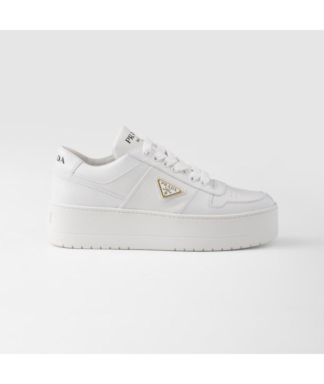 PRADA Белые кожаные кеды, фото 6