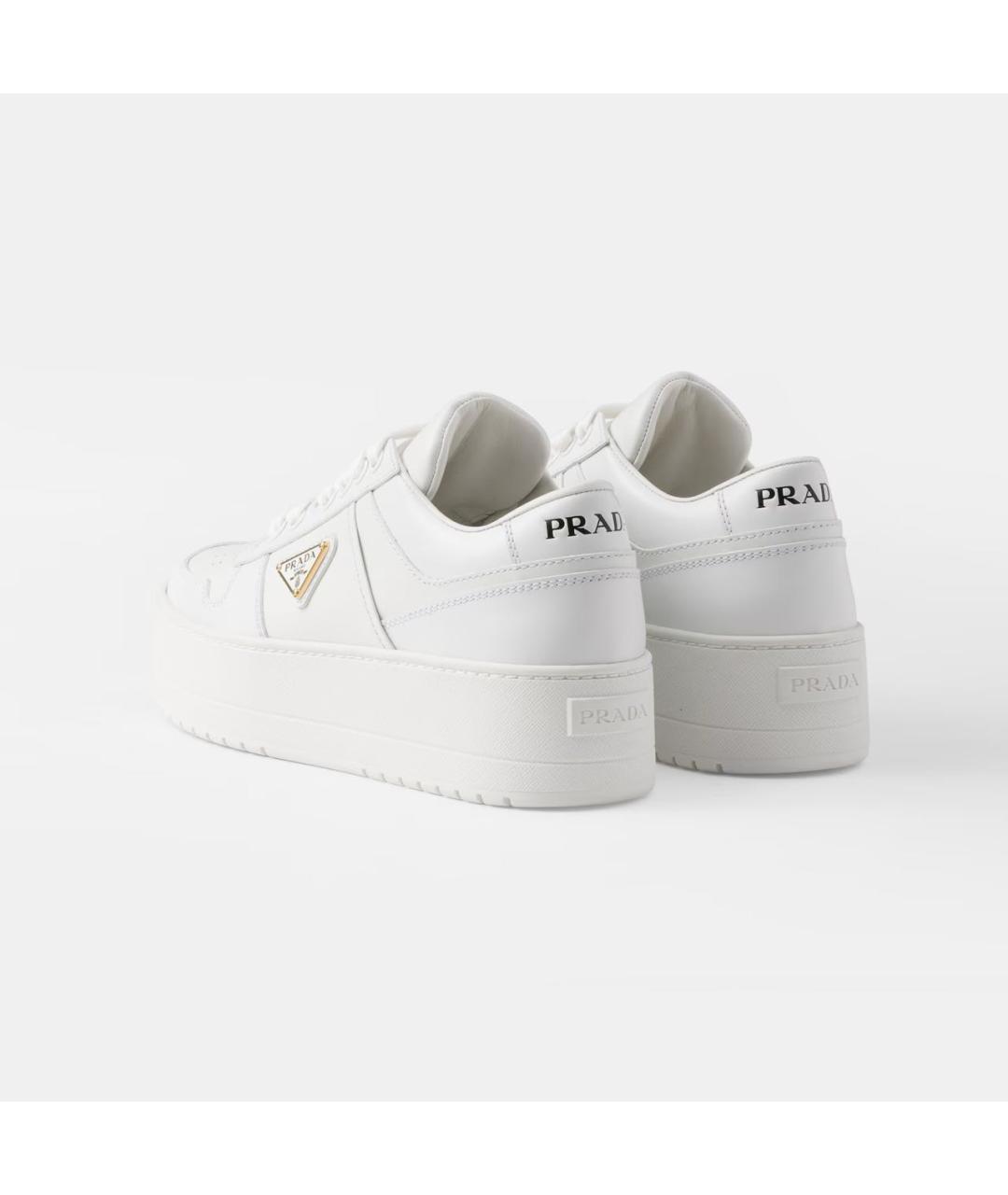 PRADA Белые кожаные кеды, фото 5