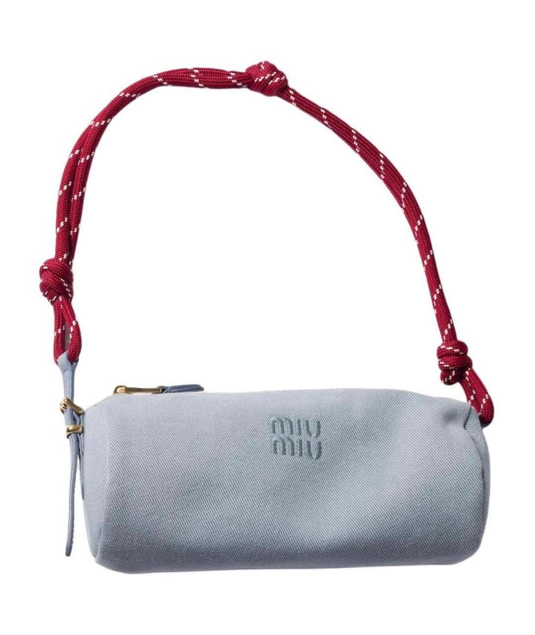 MIU MIU Голубая сумка через плечо, фото 2