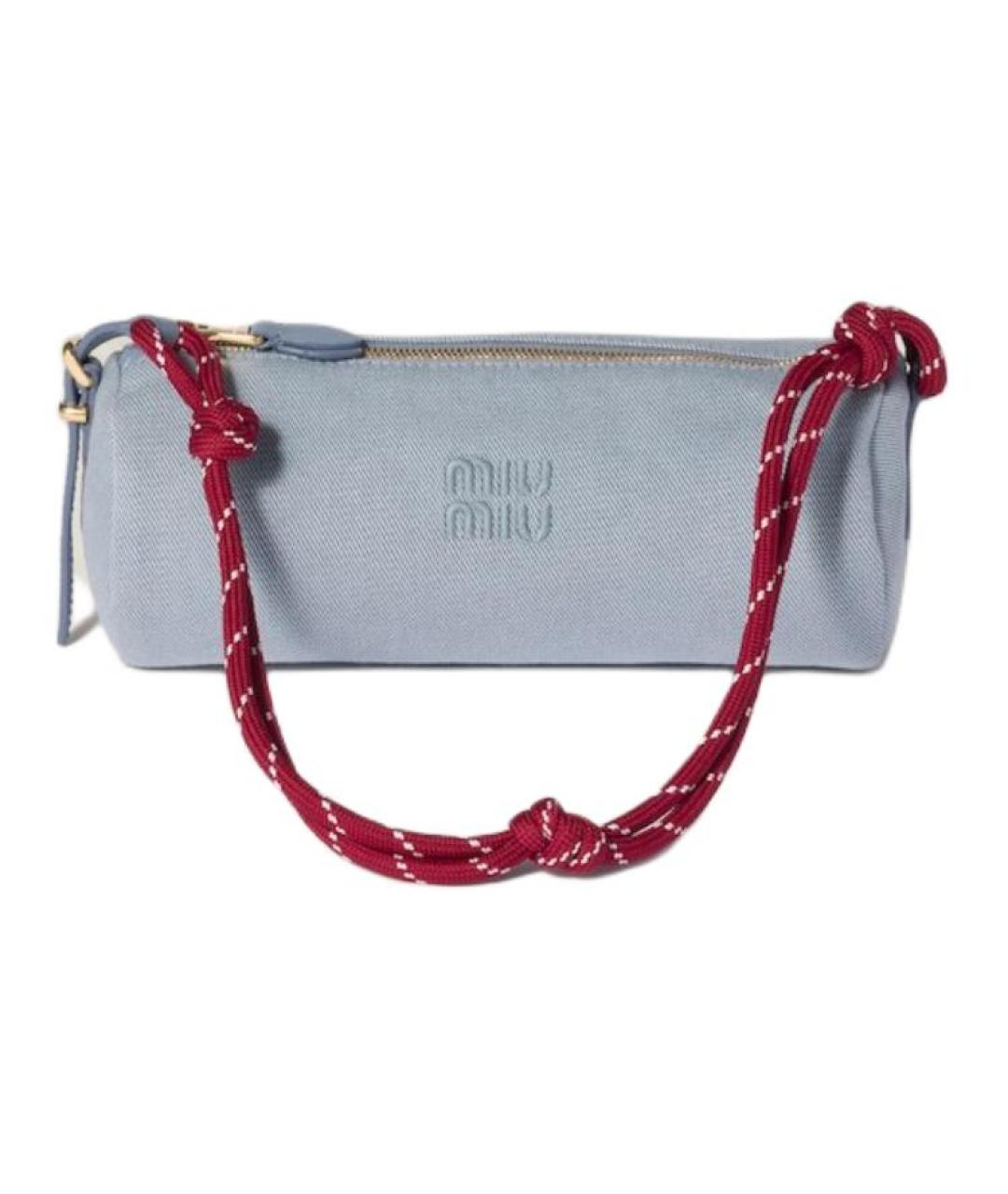 MIU MIU Голубая сумка через плечо, фото 1