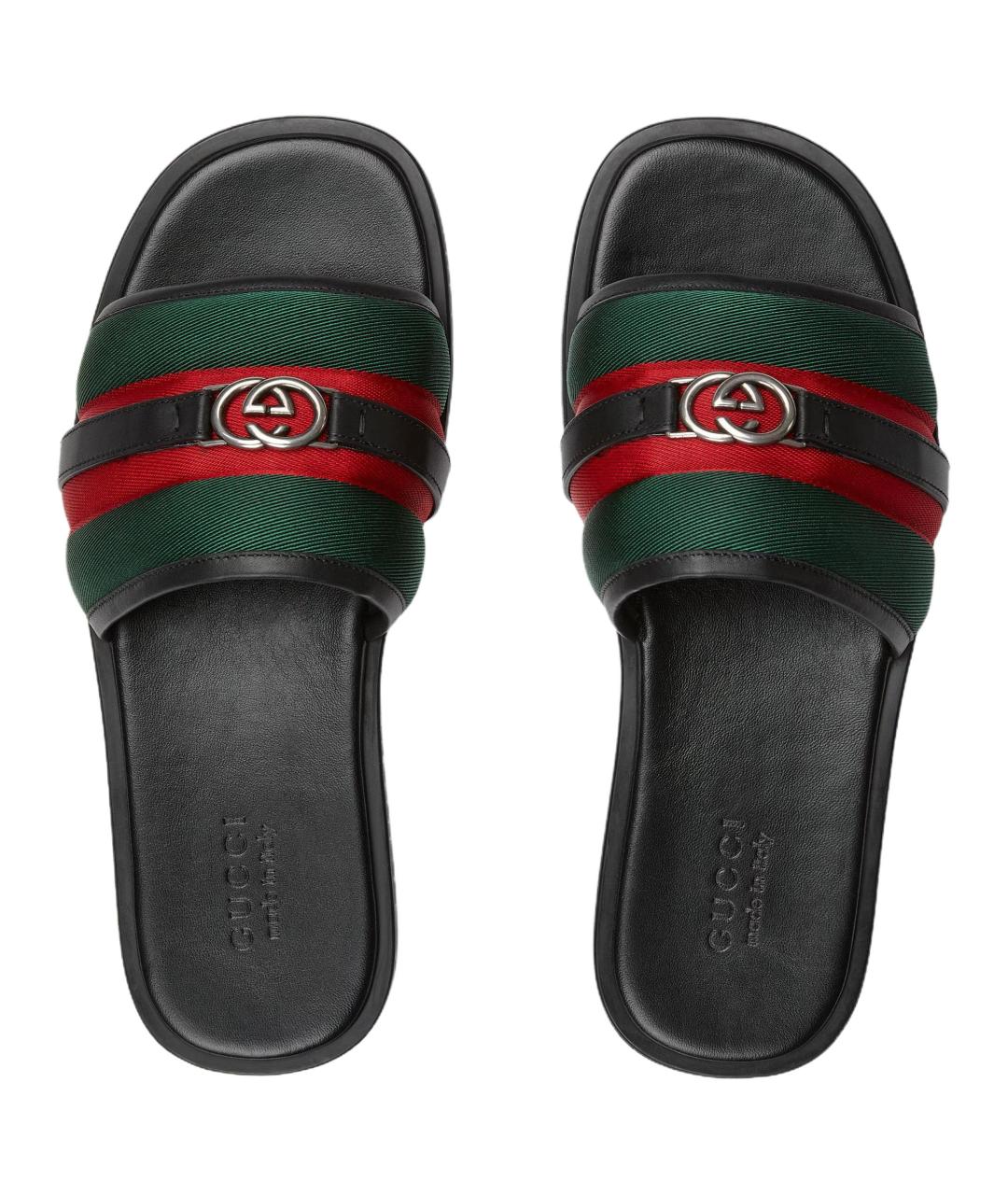 GUCCI Зеленые шлепанцы, фото 4