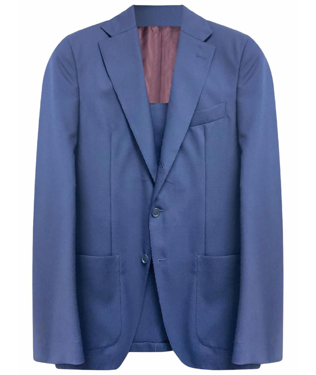LORO PIANA Темно-синий шерстяной пиджак, фото 1