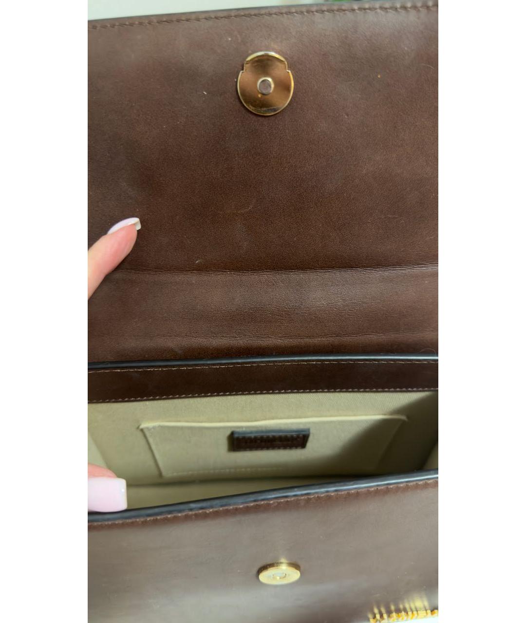 JACQUEMUS Коричневая кожаная сумка с короткими ручками, фото 5