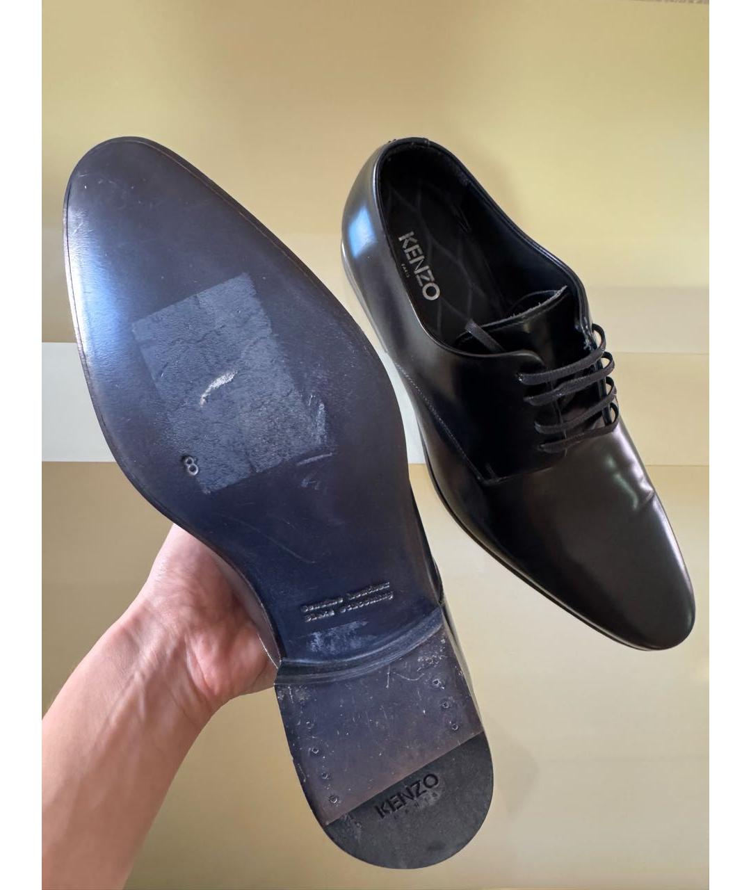 KENZO Черные кожаные туфли, фото 5
