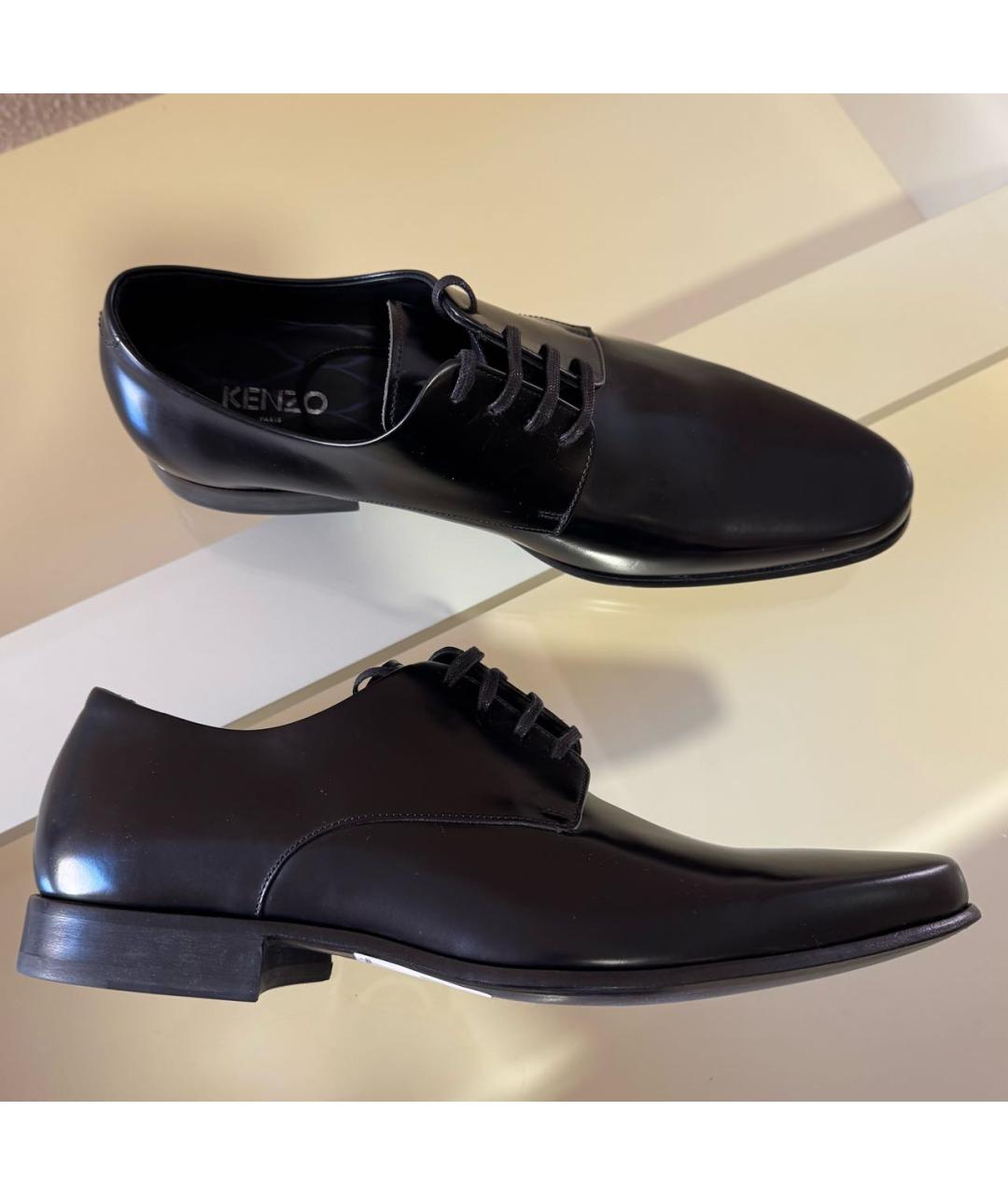 KENZO Черные кожаные туфли, фото 4