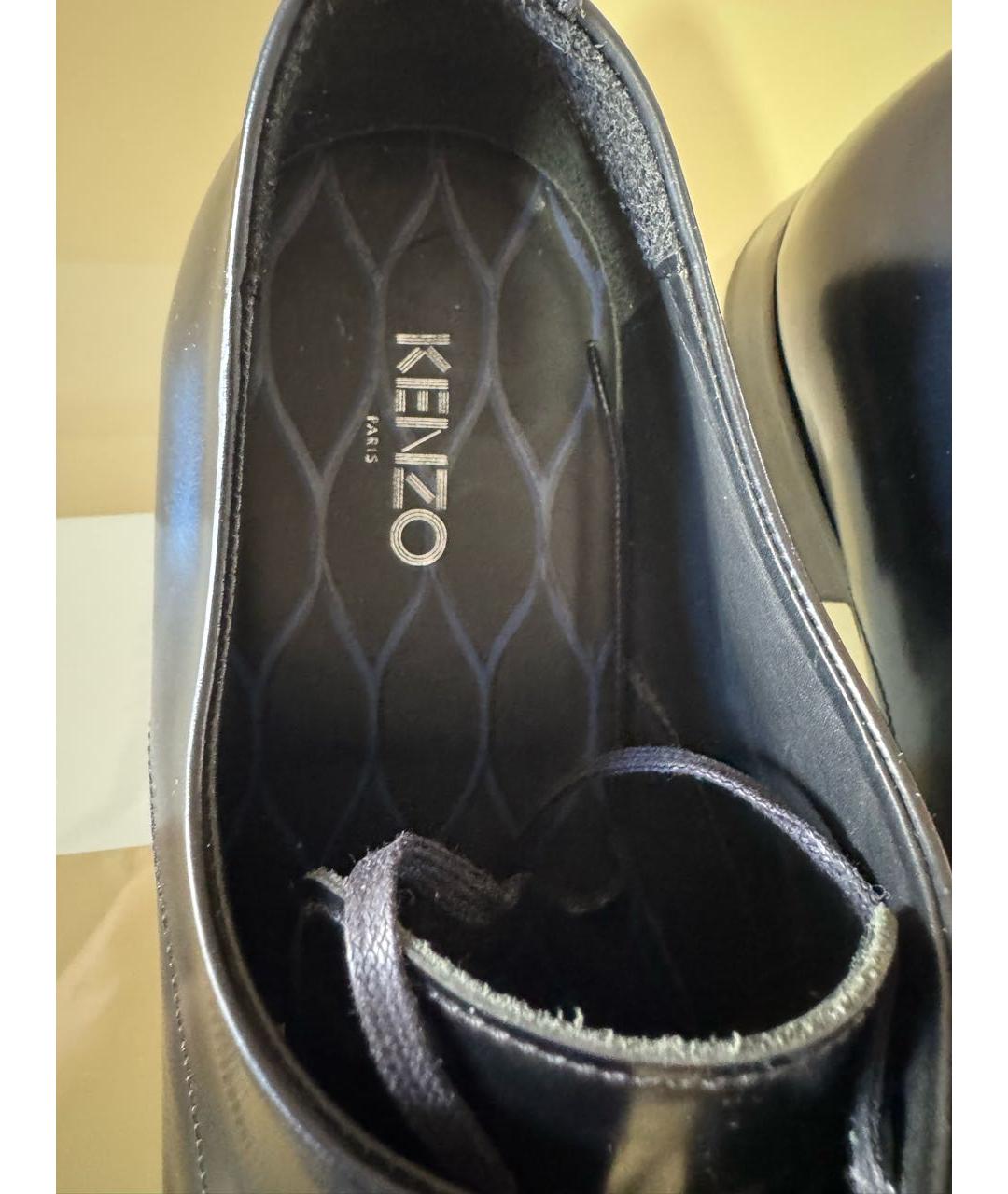 KENZO Черные кожаные туфли, фото 7