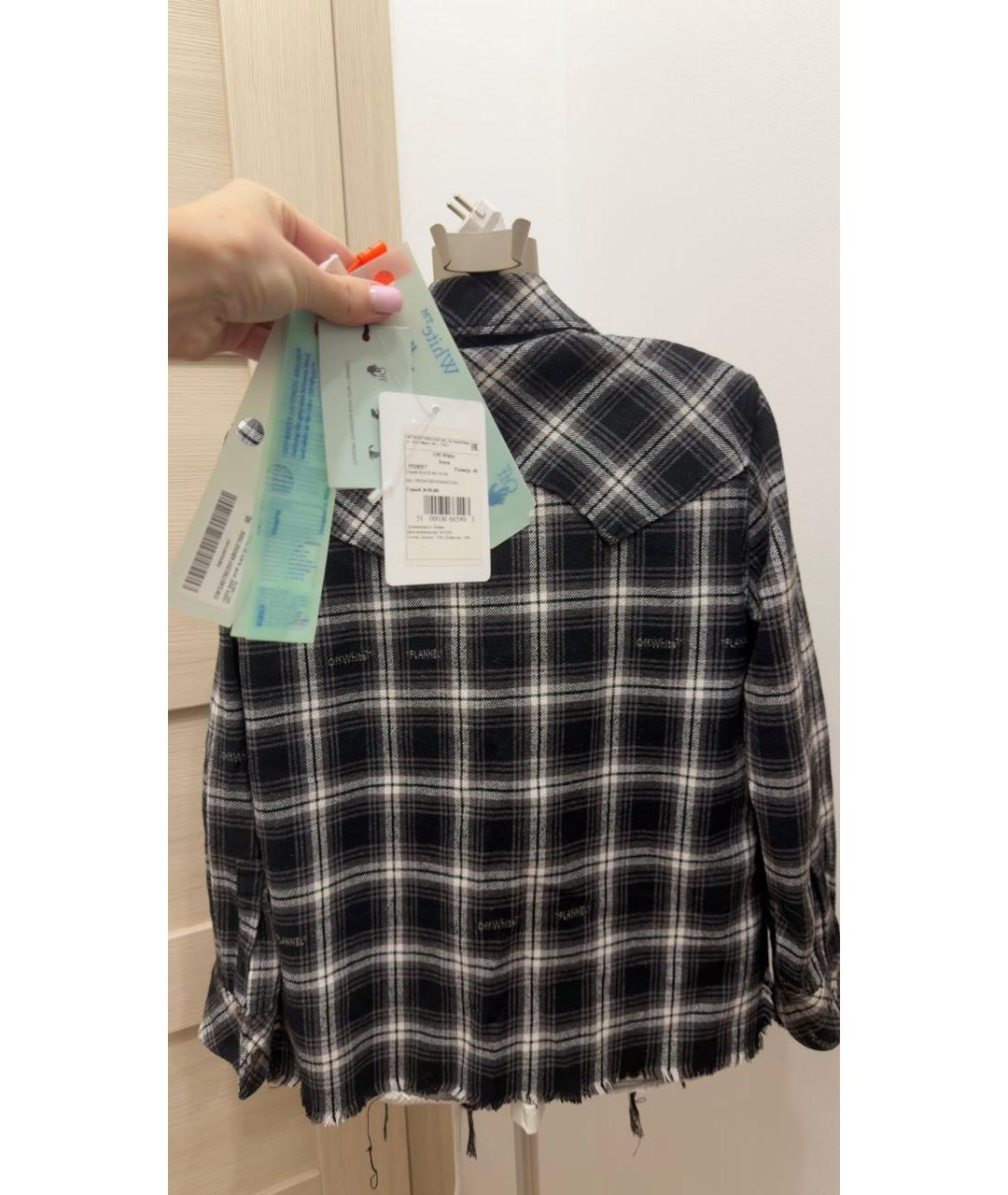 OFF-WHITE Серая хлопковая рубашка, фото 3