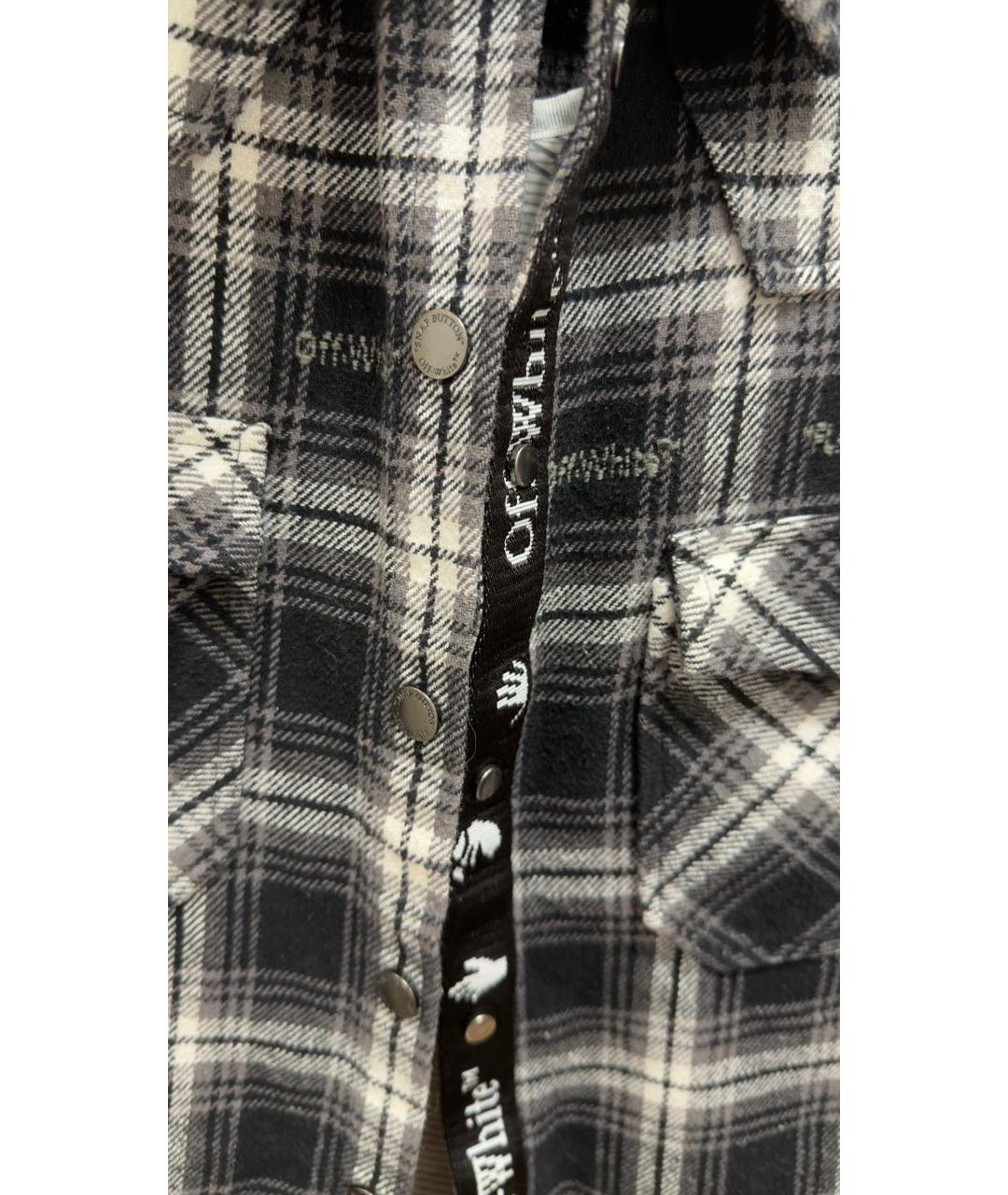 OFF-WHITE Серая хлопковая рубашка, фото 2