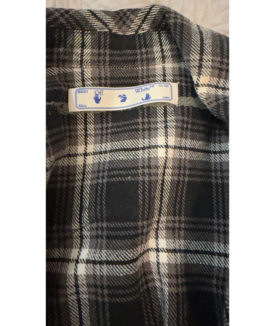 OFF-WHITE Серая хлопковая рубашка, фото 4