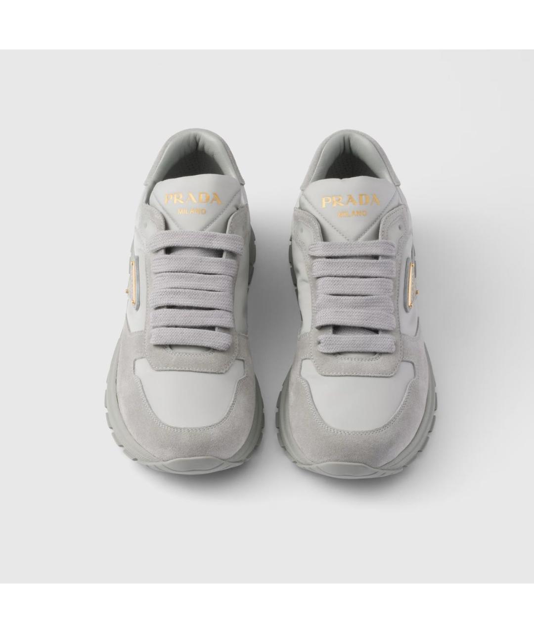 PRADA Серые кроссовки, фото 3