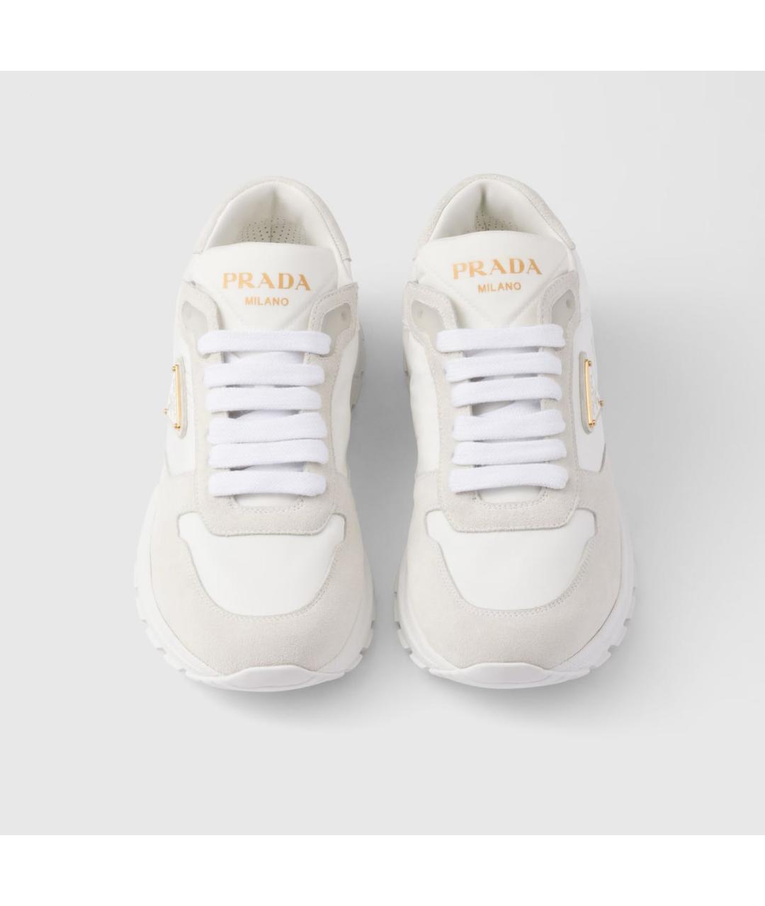 PRADA Белые кроссовки, фото 3
