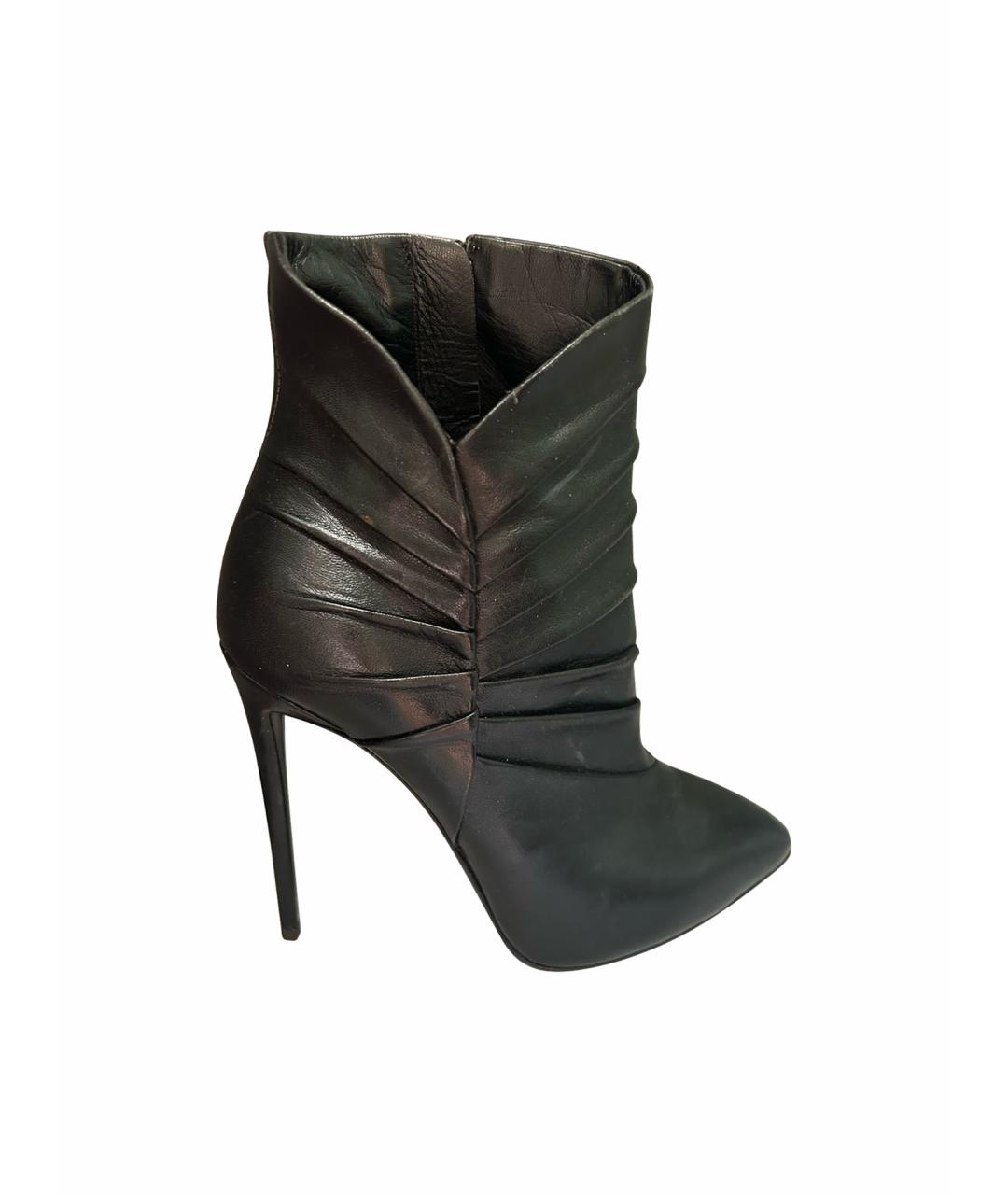 GIUSEPPE ZANOTTI DESIGN Черные кожаные ботильоны, фото 1