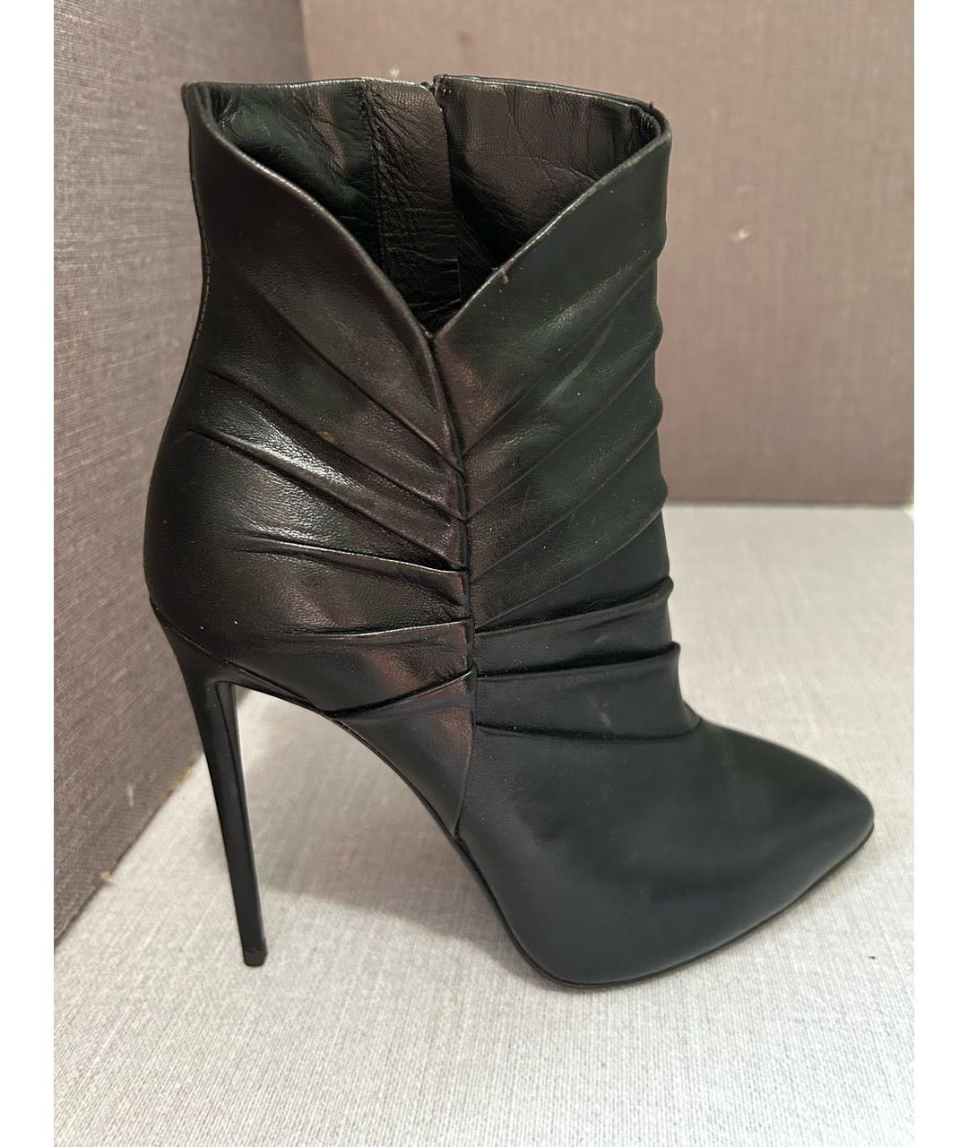 GIUSEPPE ZANOTTI DESIGN Черные кожаные ботильоны, фото 9