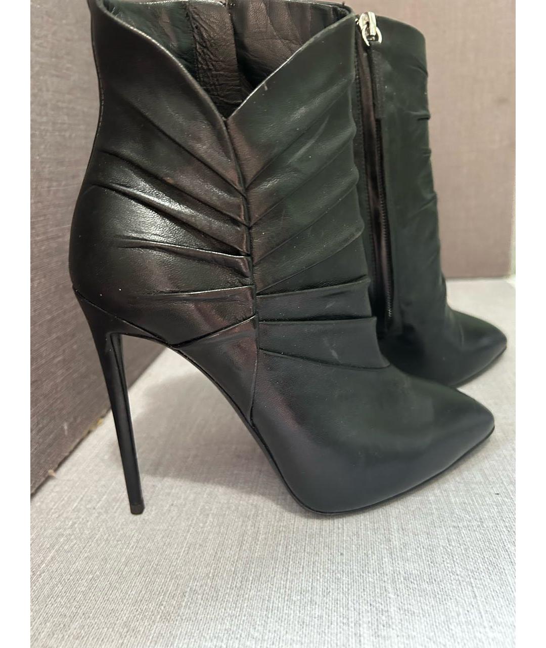 GIUSEPPE ZANOTTI DESIGN Черные кожаные ботильоны, фото 5