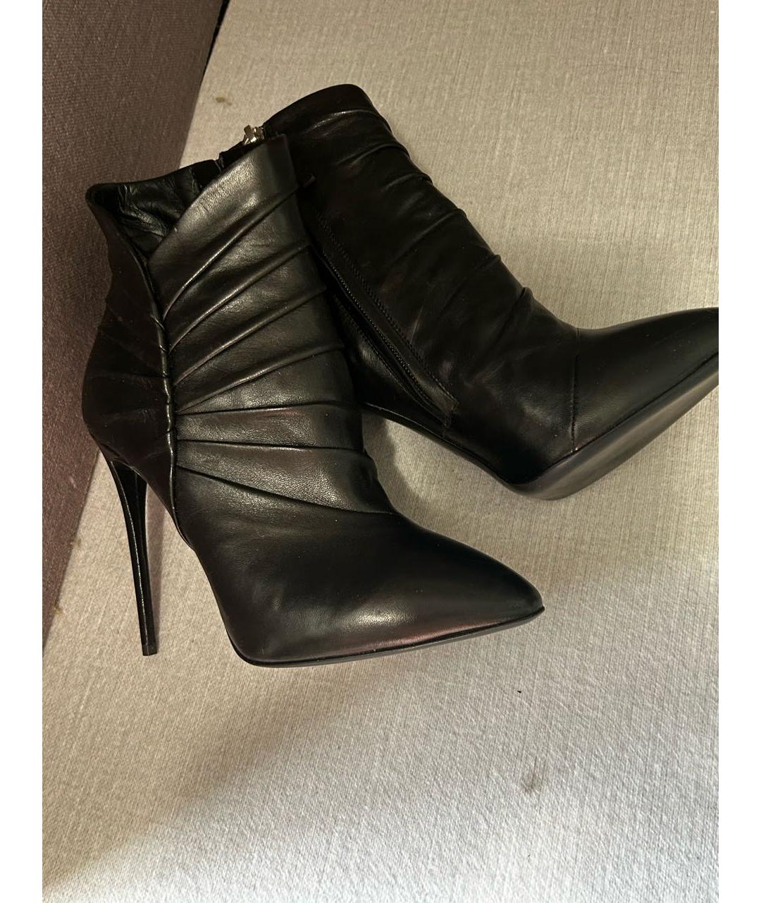 GIUSEPPE ZANOTTI DESIGN Черные кожаные ботильоны, фото 7