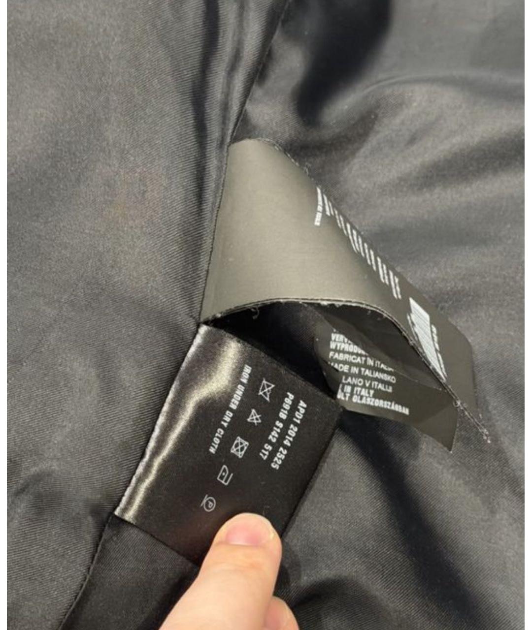 PRADA Черное шерстяное пальто, фото 8