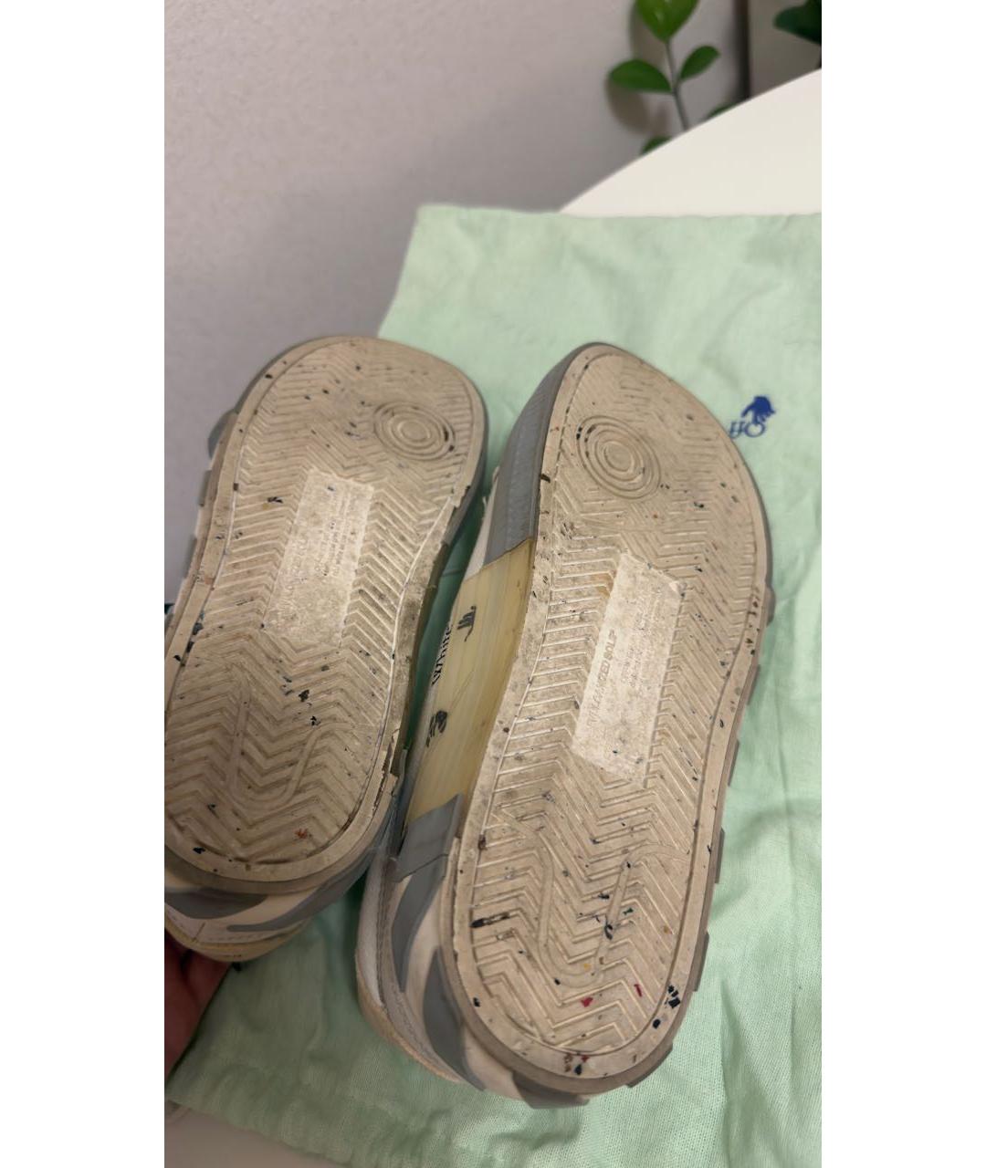 OFF-WHITE Белые текстильные кеды, фото 4