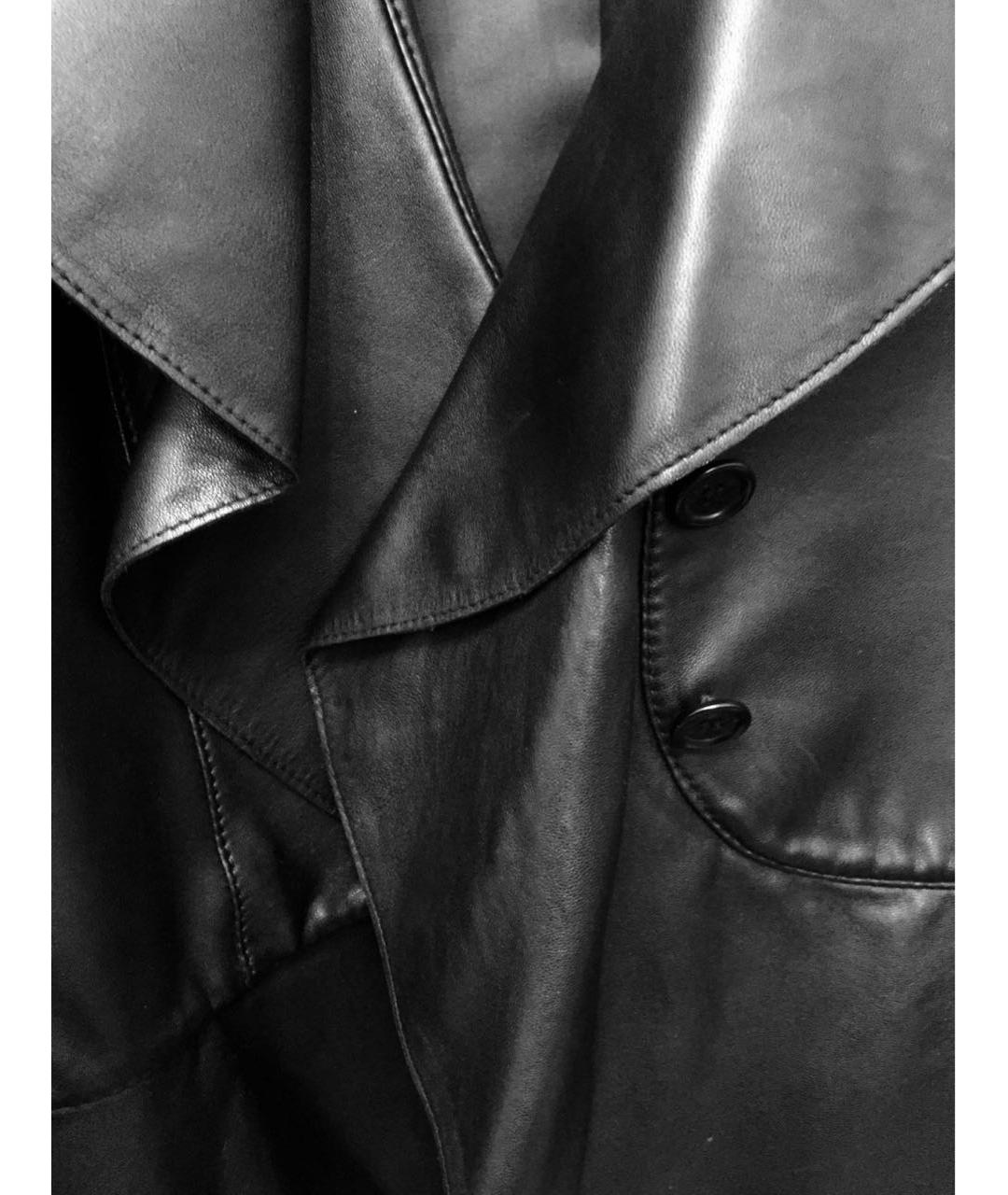RED VALENTINO Черная кожаная куртка, фото 4