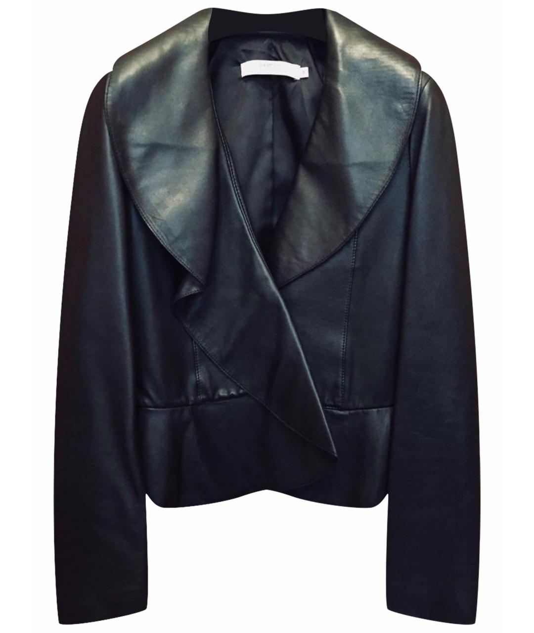 RED VALENTINO Черная кожаная куртка, фото 1