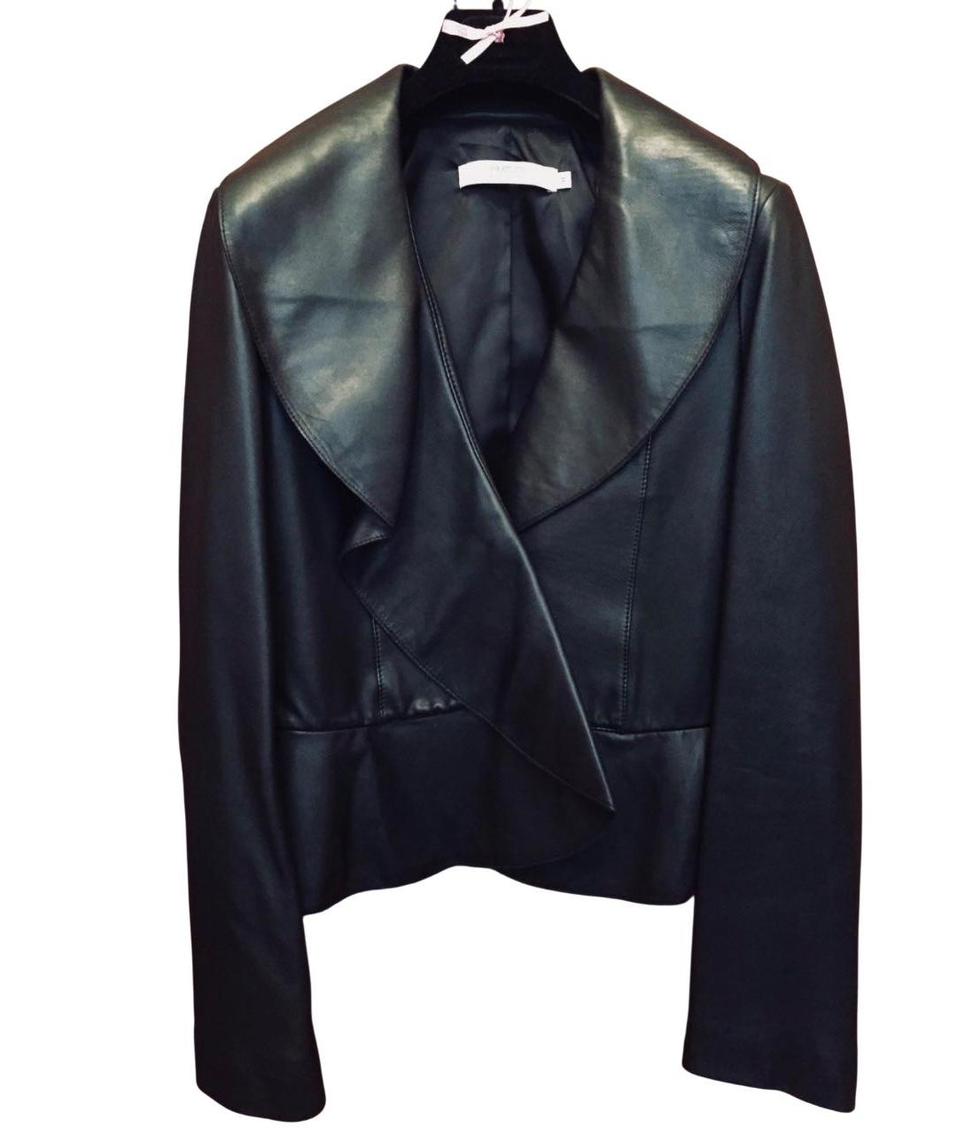 RED VALENTINO Черная кожаная куртка, фото 6