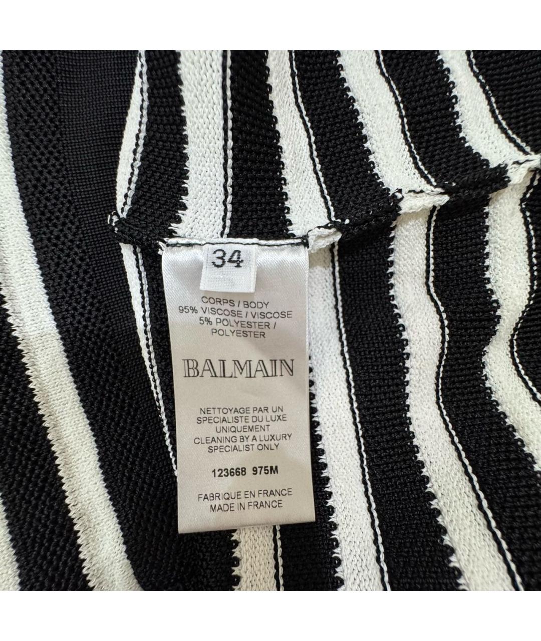 BALMAIN Черное вискозное повседневное платье, фото 3