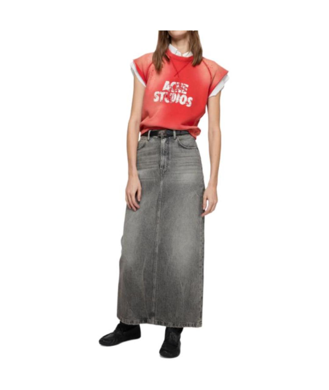 ACNE STUDIOS Красная футболка, фото 3