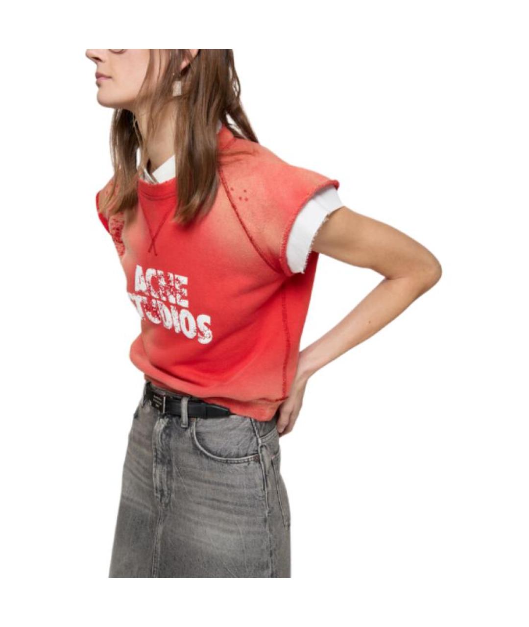 ACNE STUDIOS Красная футболка, фото 5