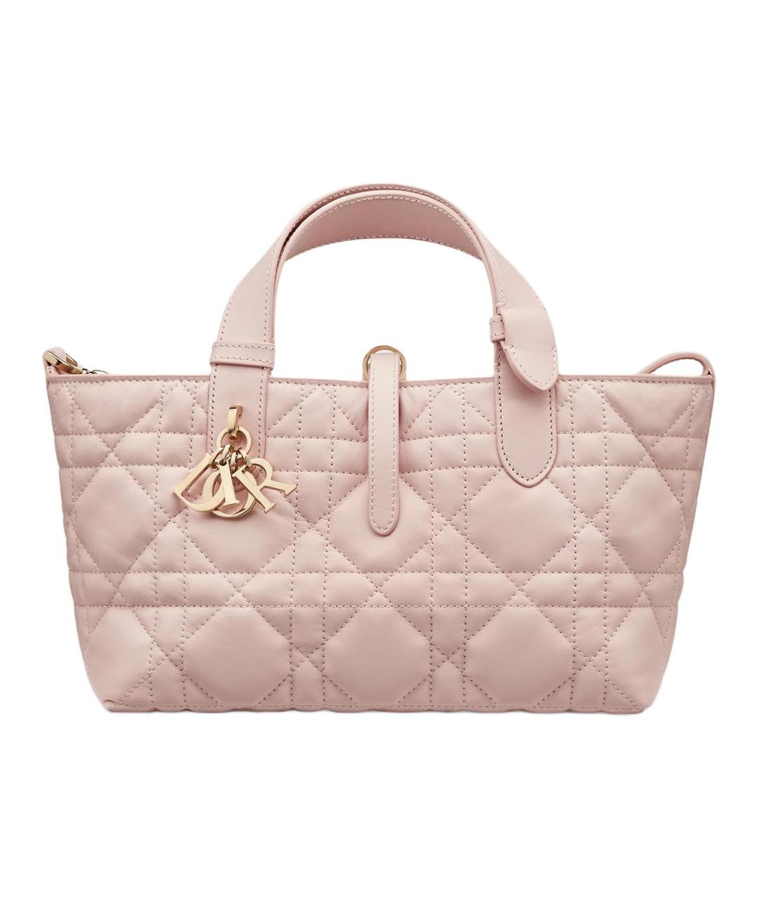 CHRISTIAN DIOR Розовая кожаная сумка через плечо, фото 1