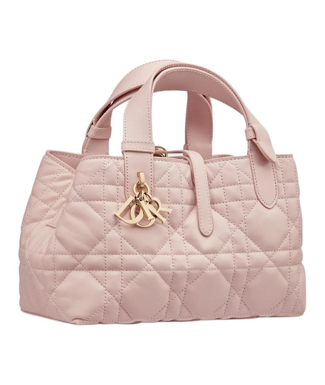 CHRISTIAN DIOR Розовая кожаная сумка через плечо, фото 3